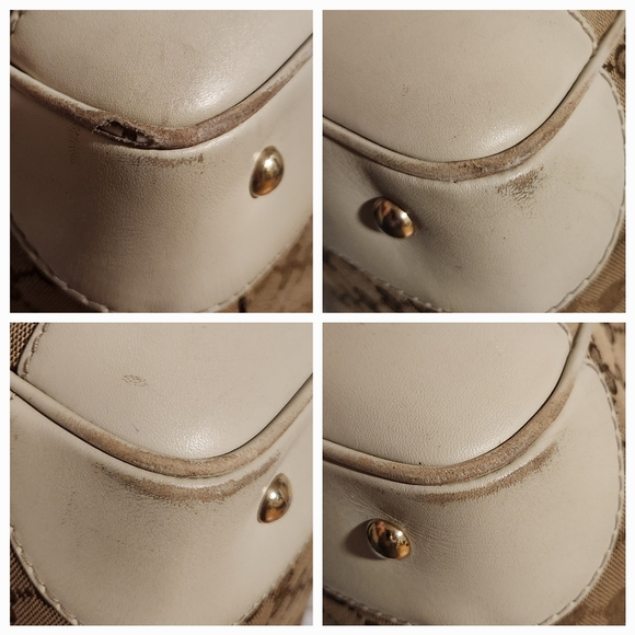 GUCCI GG Canvas and Leather Snap Tote - Picture 6 of 16